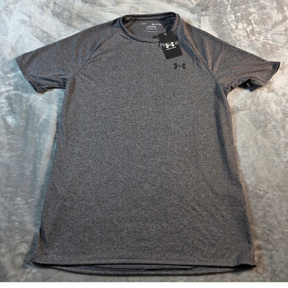 Under Armour Tech 2.0 Tee‎ Mens Small Gray S/S Heathered Athletic Shirt NWT